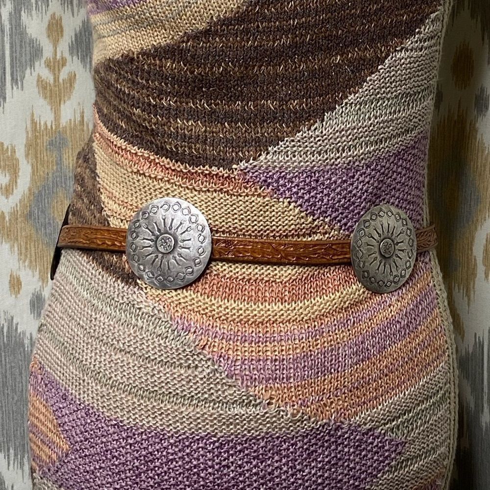 Ralph Lauren Pastel Painted Desert Serape One Shoulder Hand-Knit Dress - Picture 13 of 16